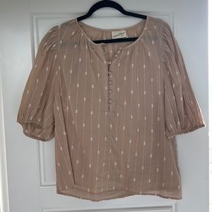 Cream Shirt with Buttons